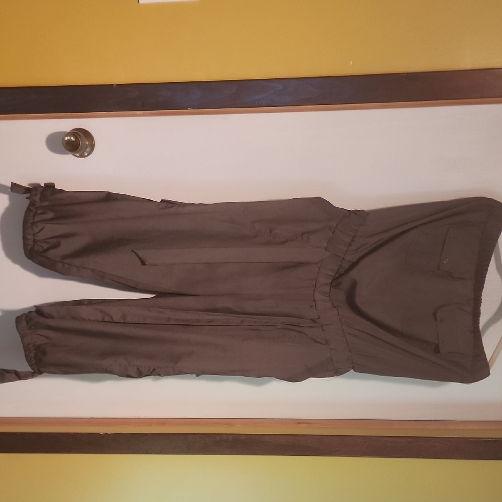 DO+BE Brown Strapless Jumpsuite